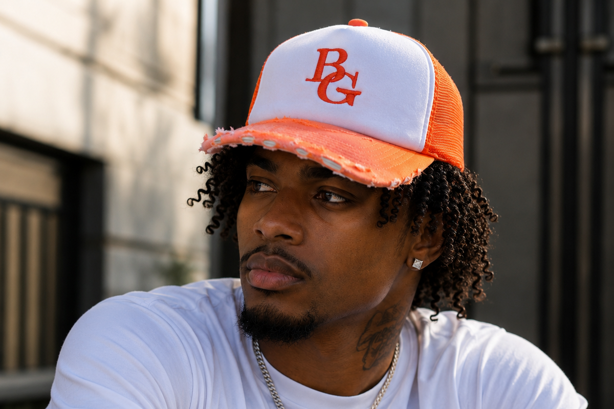 BABA GOAT Distressed Urban Trucker Cap – 3D Puff Embroidered Snapback