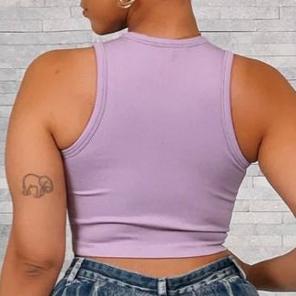 WOMEN RIBBED CROP TOP BG 1008A