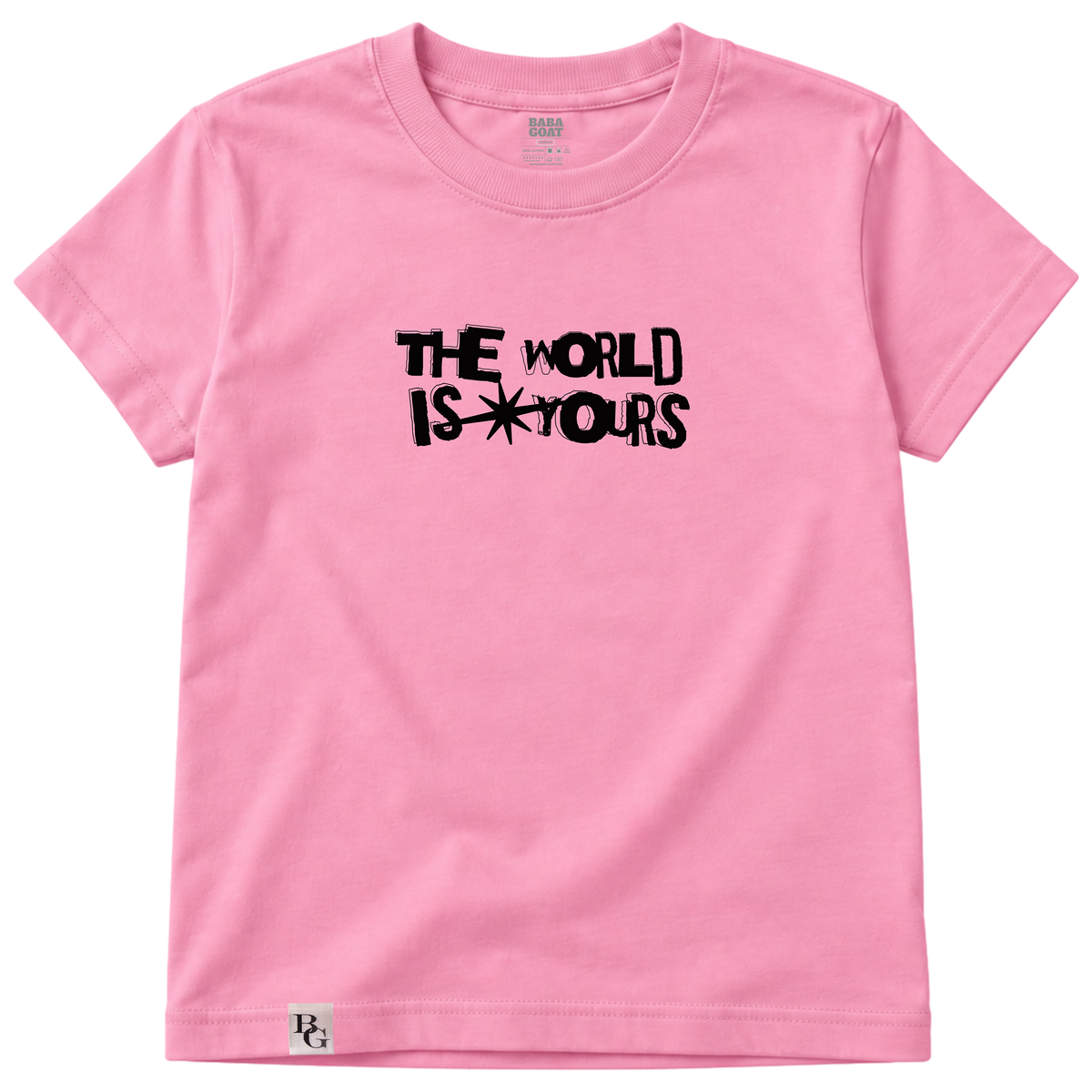 The World Is Yours Youth Graphic Tee – Pink