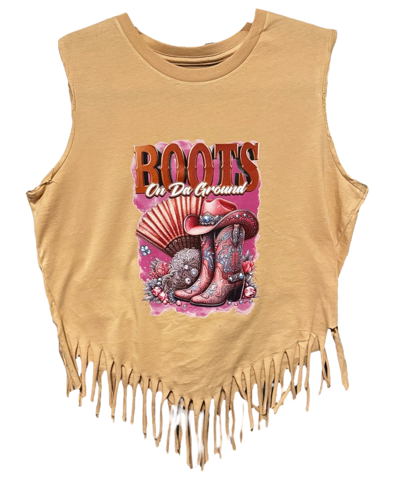 Pink Boots (2 for $35) Fringe Top