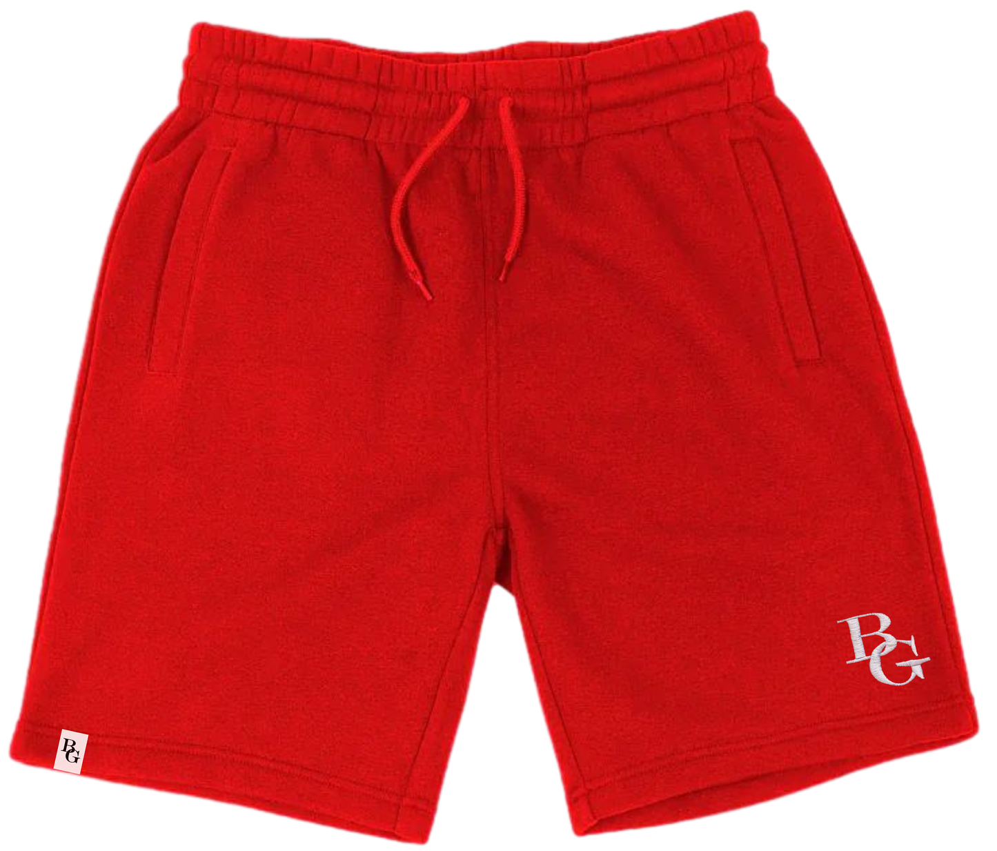 WHITE STITCH FLEECE SHORTS