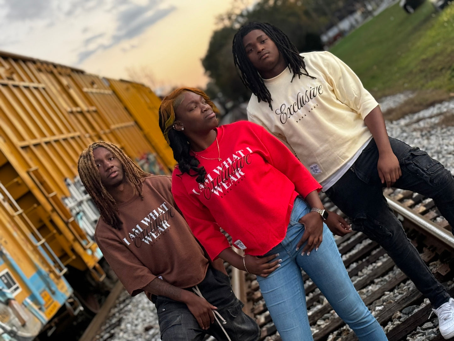 "Exclusive" Cropped Sweater T-Shirt