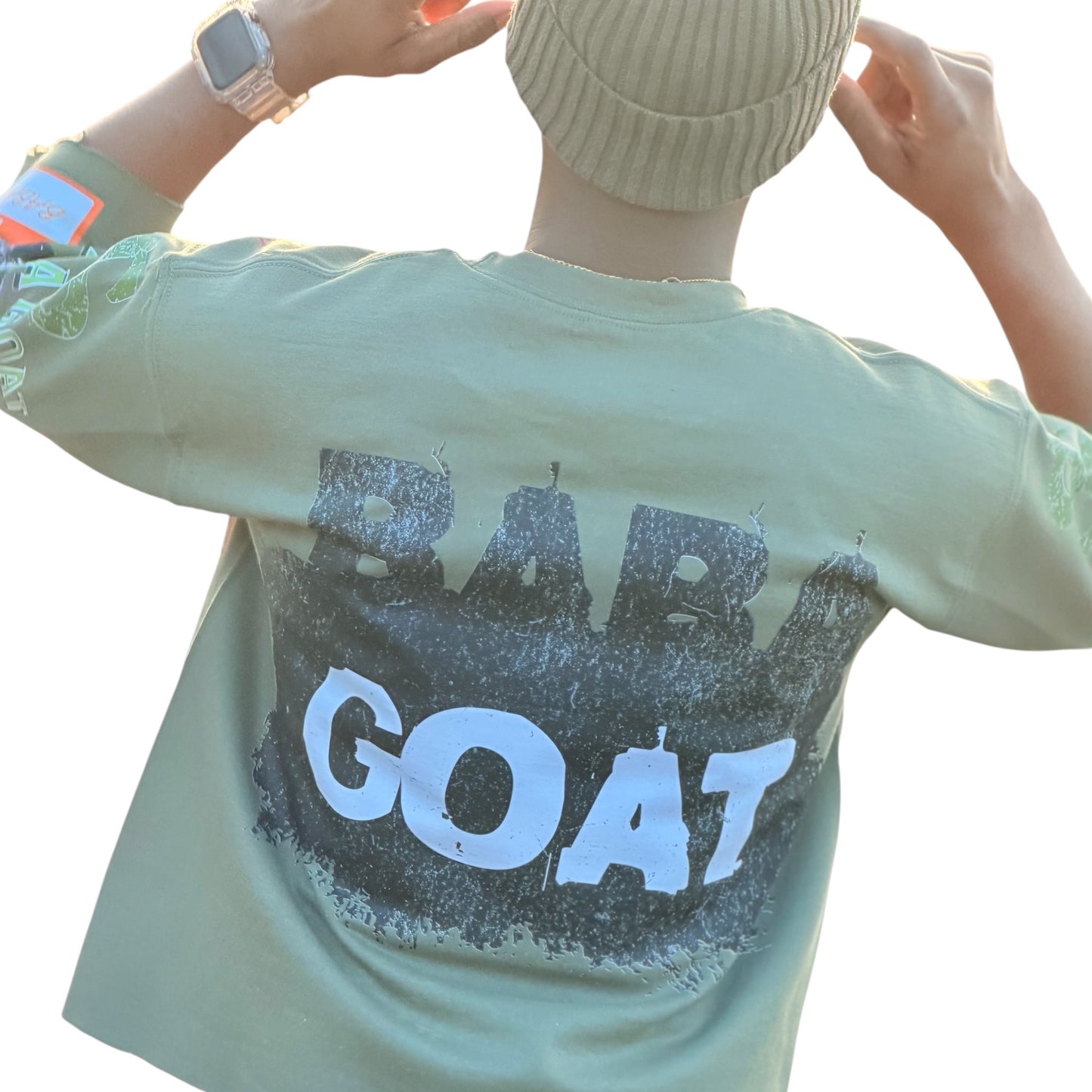 Streetwear Graffiti Message Cropped Sweater shirt