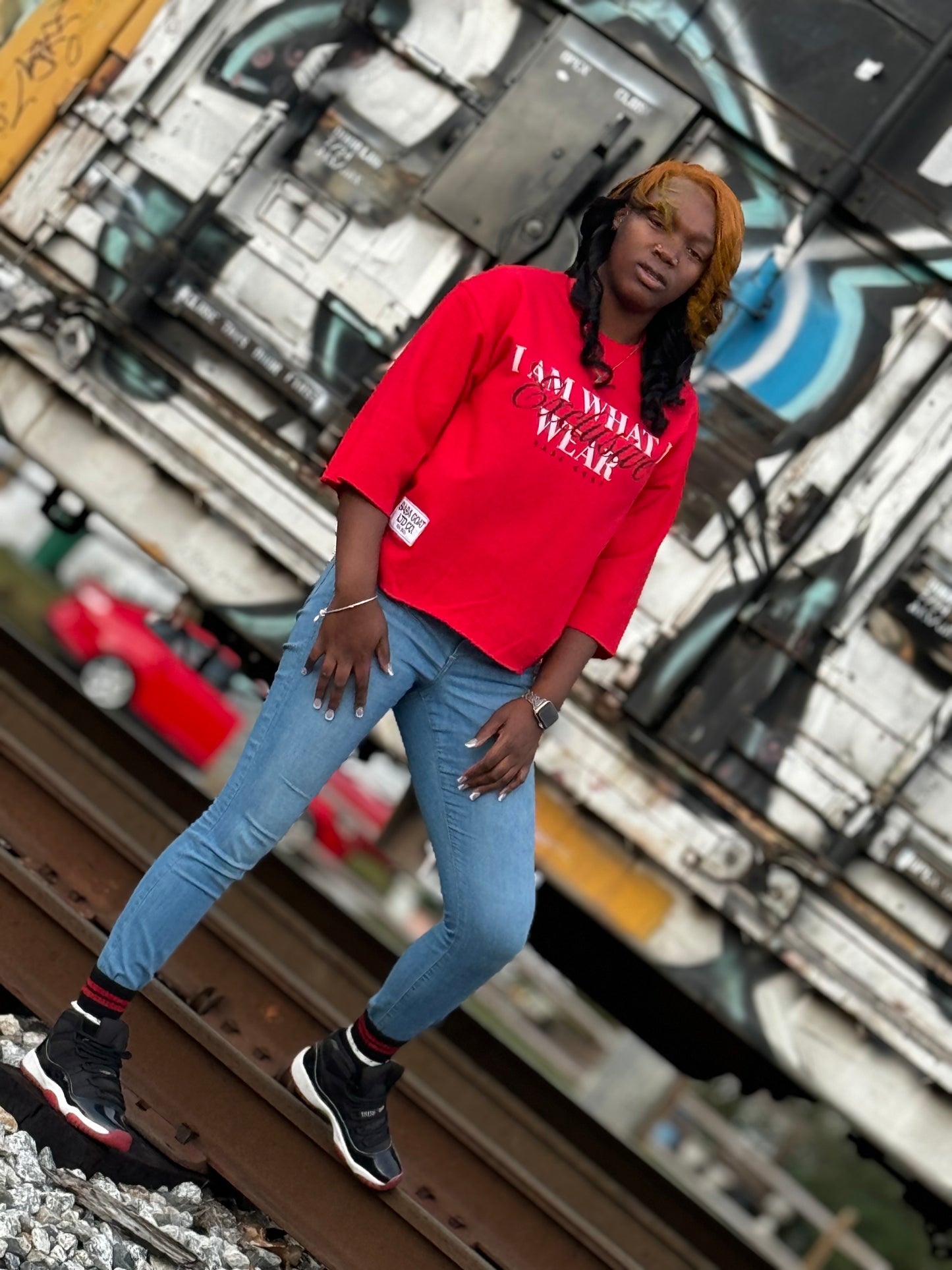 "Exclusive" Cropped Sweater T-Shirt