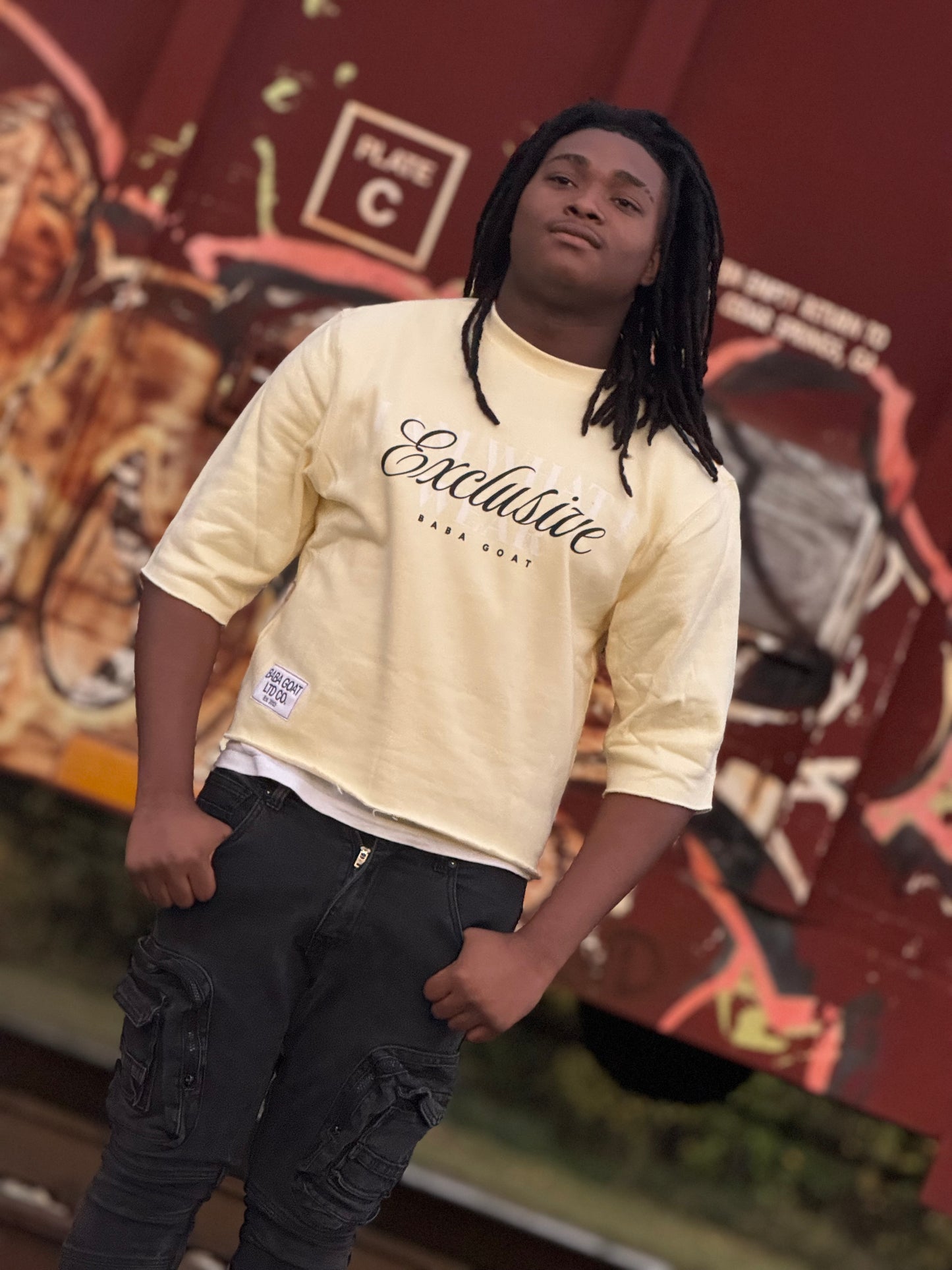 "Exclusive" Cropped Sweater T-Shirt