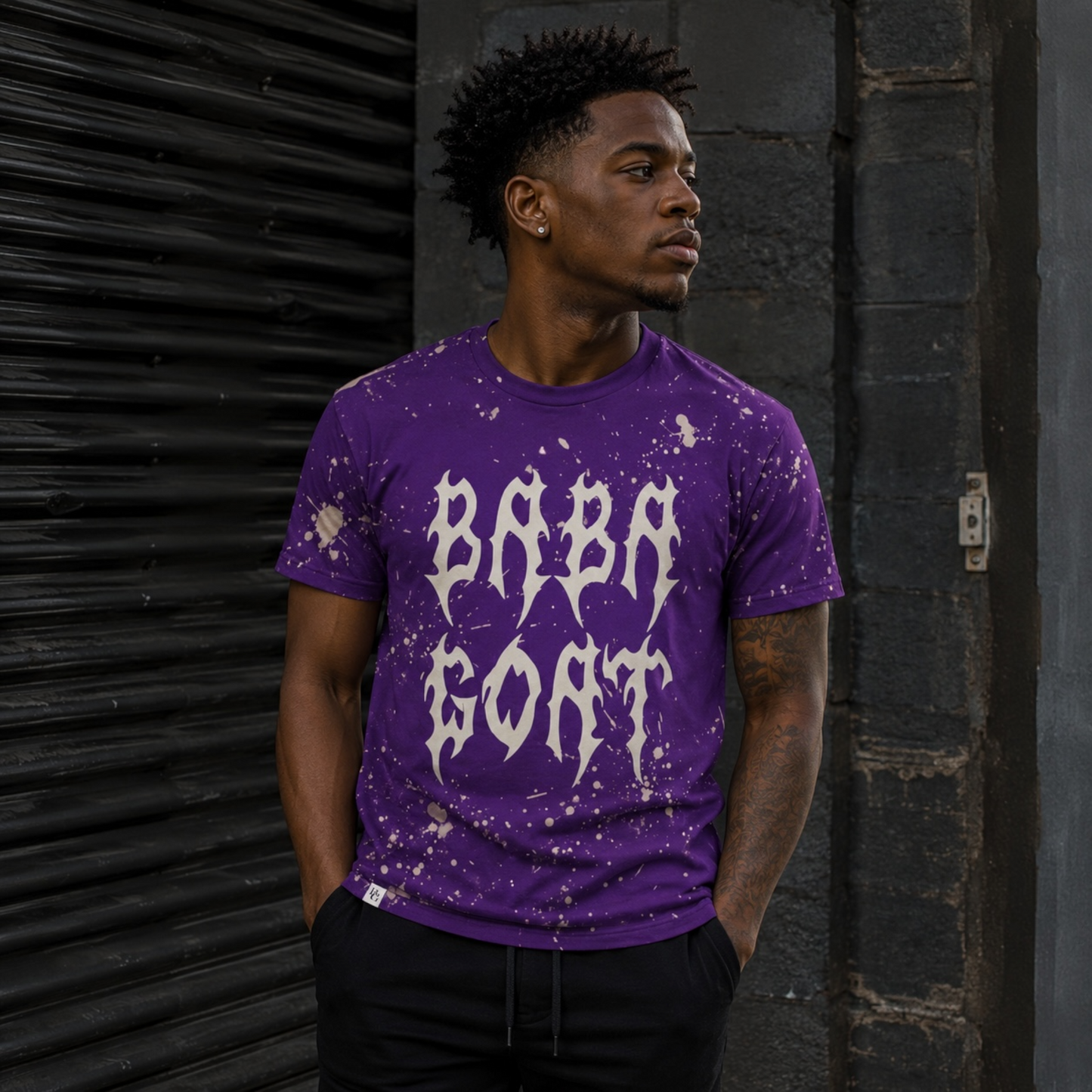 Exploratory Bleach Wash Streetwear T-Shirt