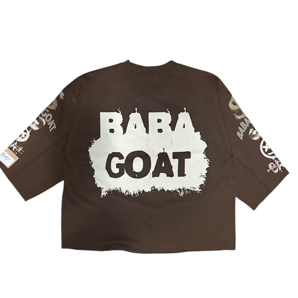 Streetwear Graffiti Message Cropped Sweater shirt B/B