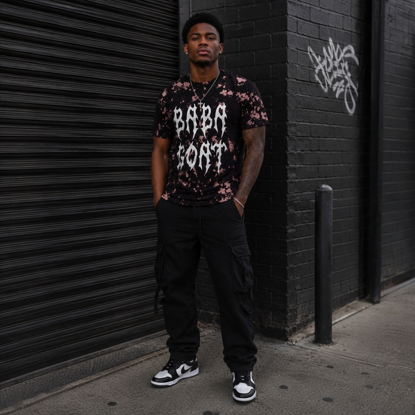 Exploratory Bleach Wash Streetwear T-Shirt