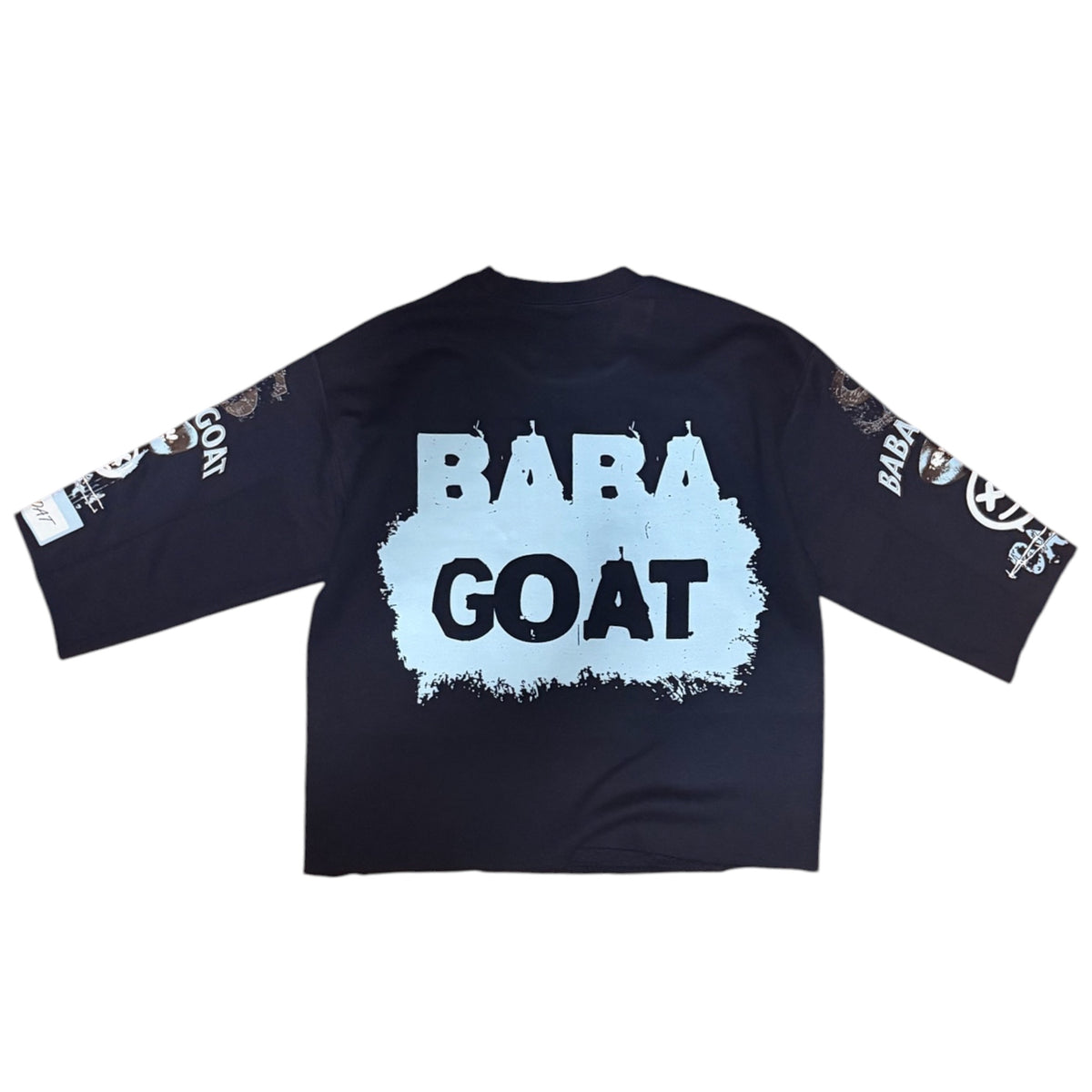 Streetwear Graffiti Message Cropped Sweater shirt B/B