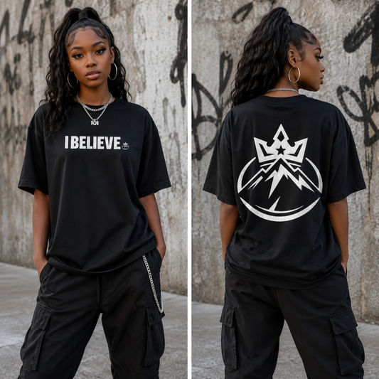 I BELIEVE STREETWEAR Logo Graphic T-Shirt