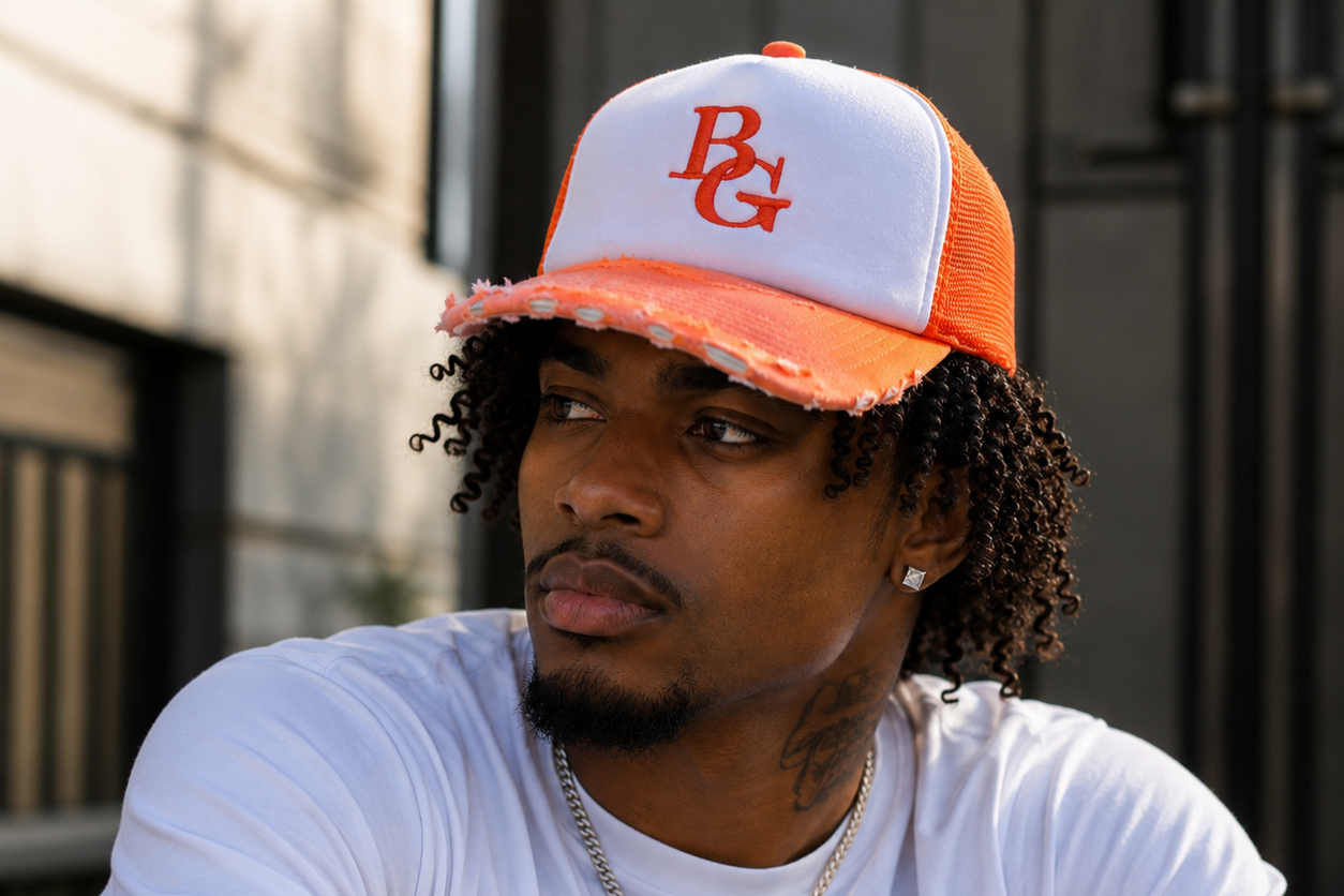 BABA GOAT Distressed Urban Trucker Cap – 3D Puff Embroidered Snapback