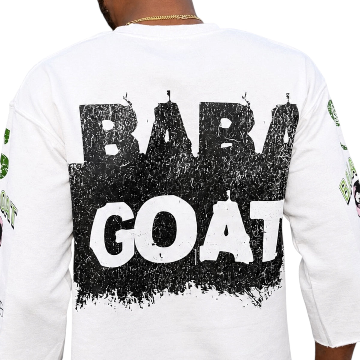Streetwear Graffiti Message Cropped Sweater shirt