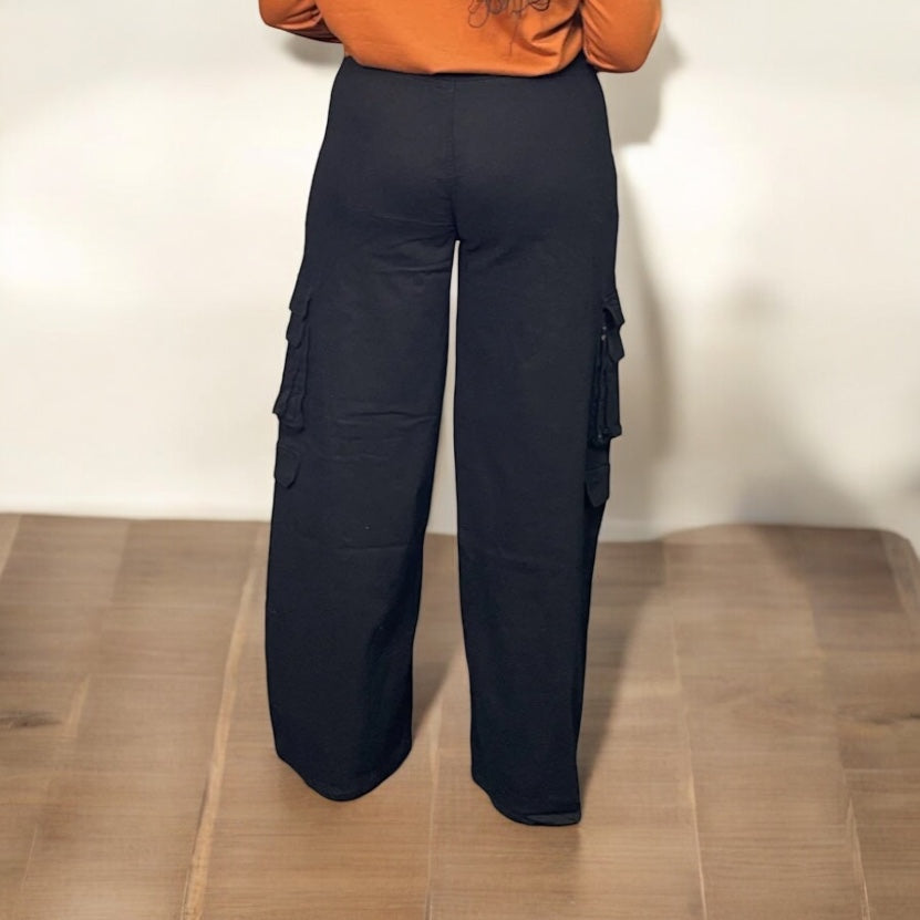 Plus Size Wide Leg Cargo Pants