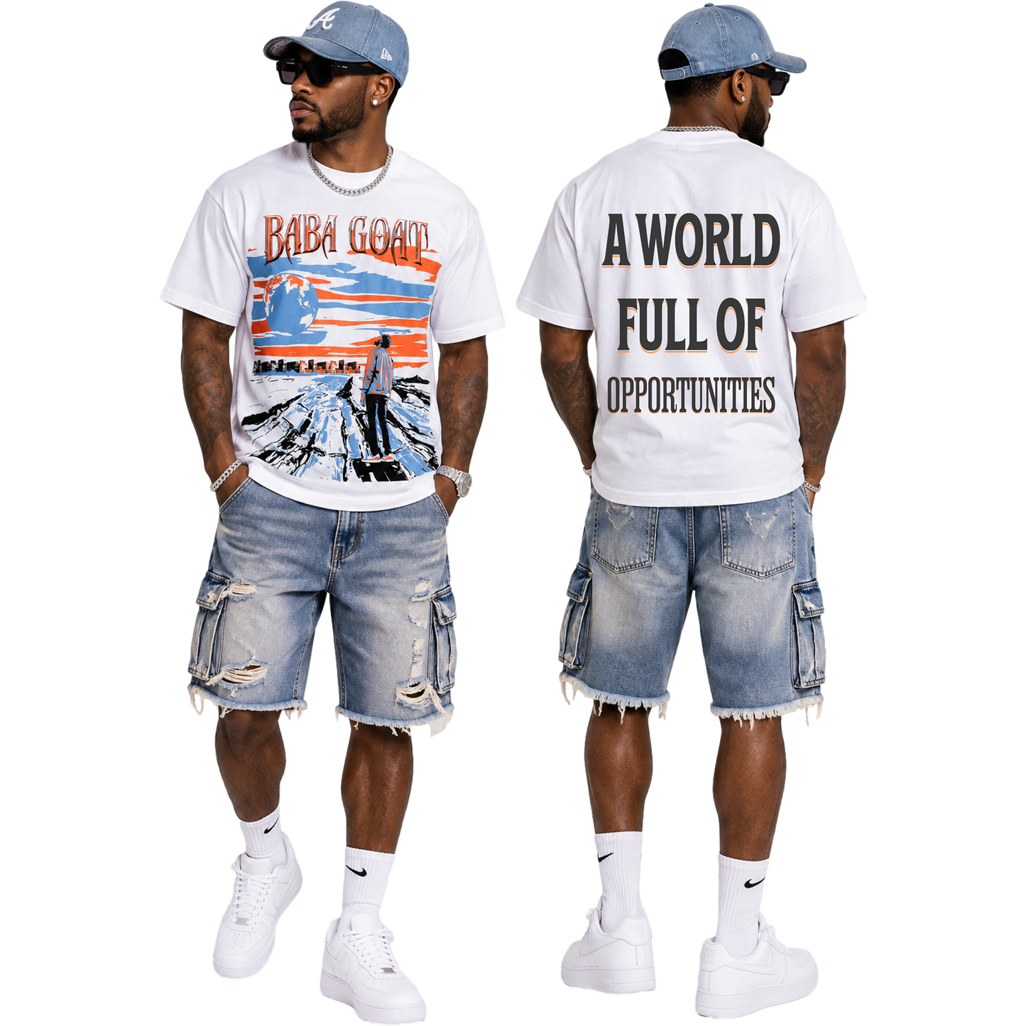 M Full of Opportunities Streetwear T-Shirt | Heavyweight Premium Graphic Tee | BABA GOAT