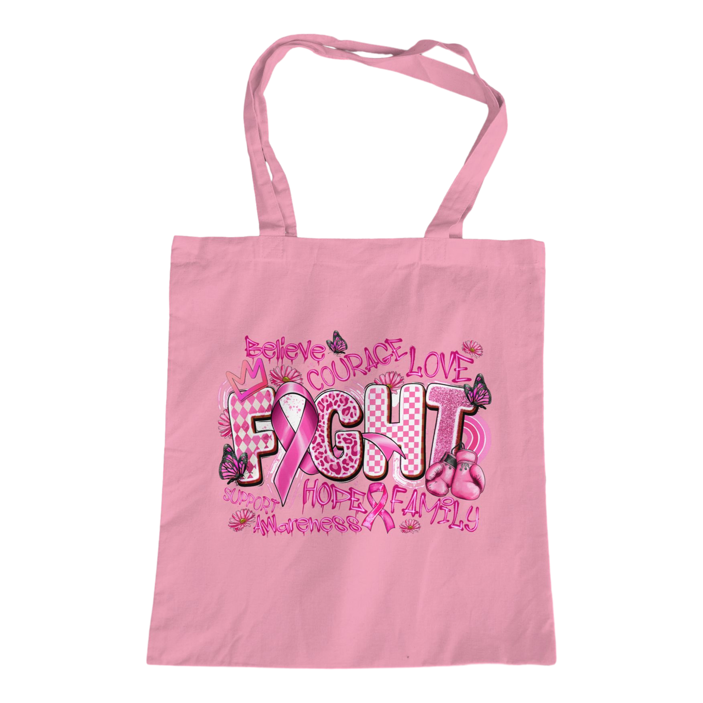 Cancer Awareness Canvas Tote Bags