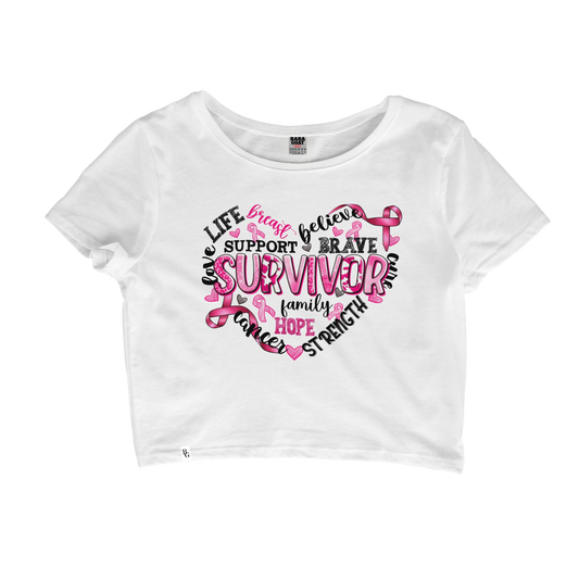 Cancer Awareness Survivor Crop Top