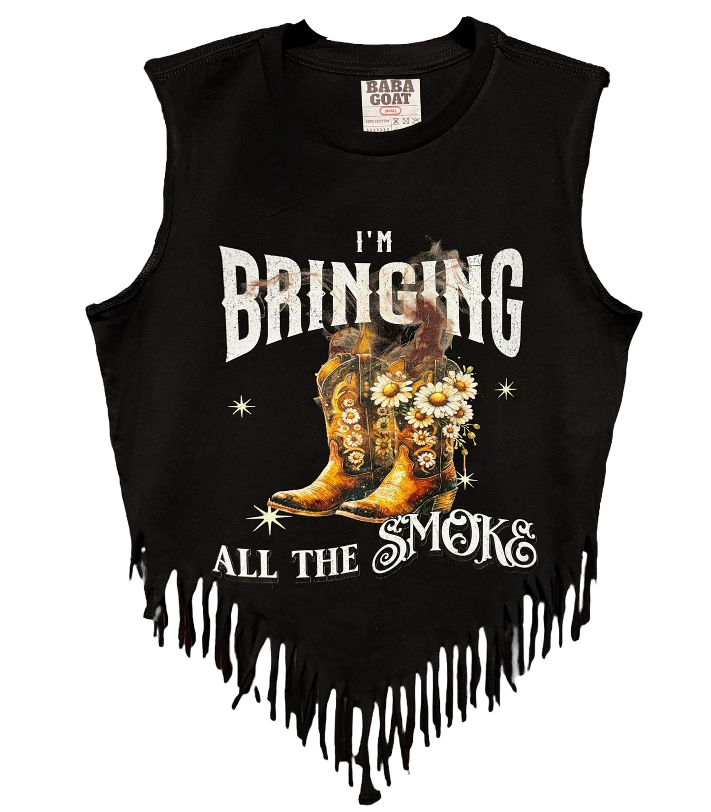 "Smoke"(2 for $35) Fringe Top