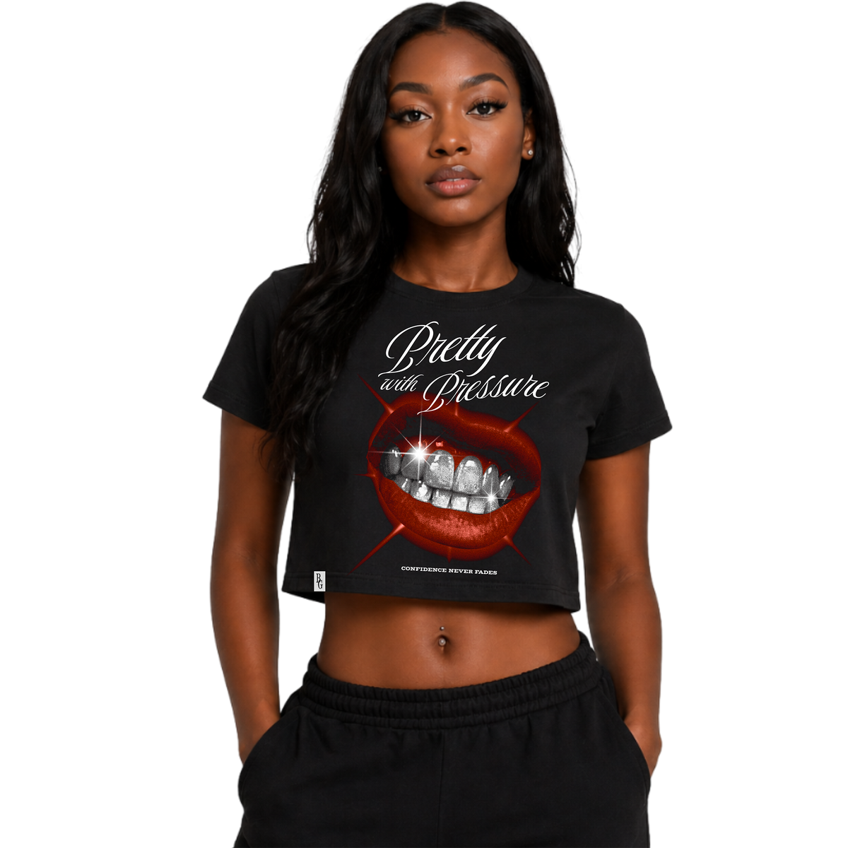 Pretty With Pressure Cropped Tee