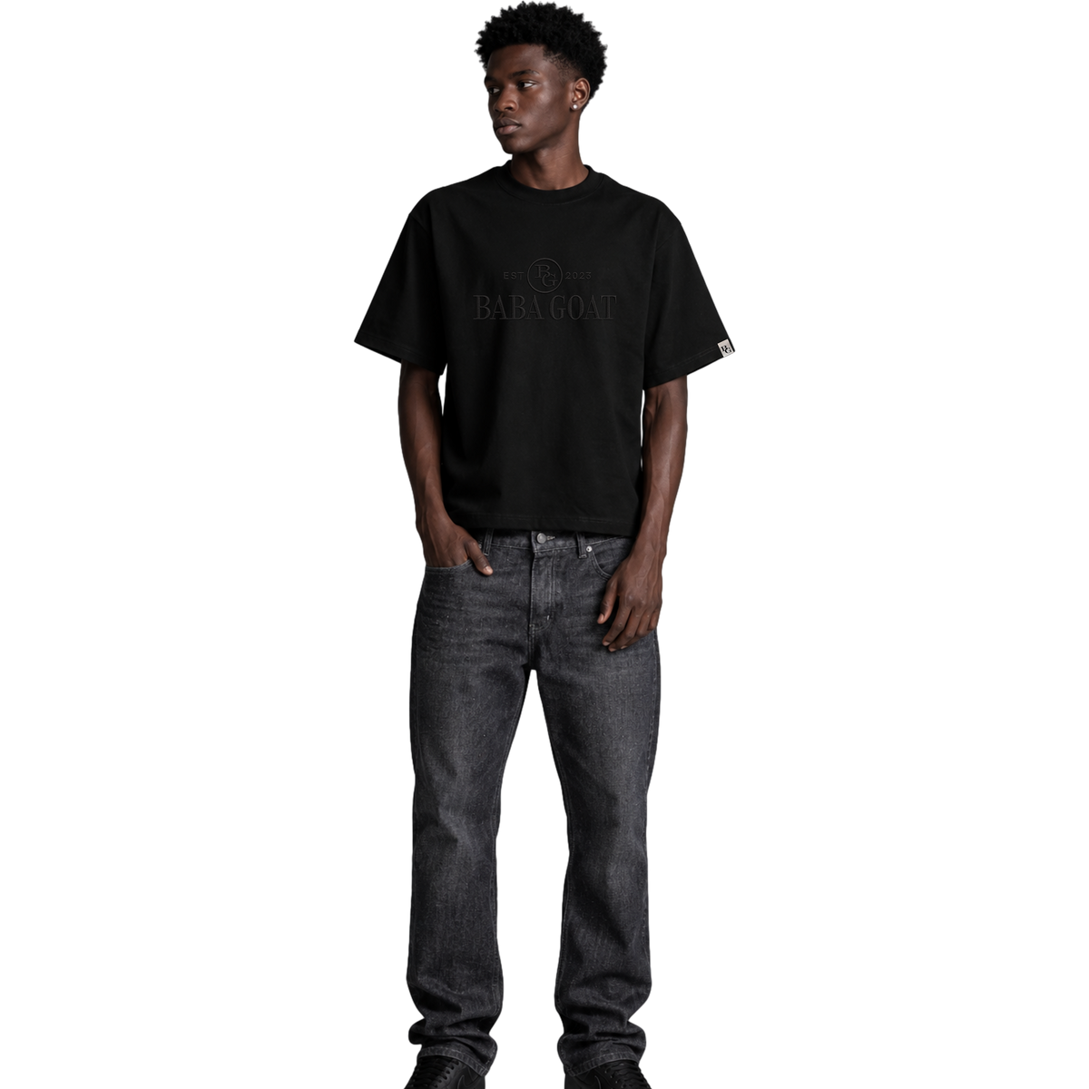 BABA GOAT Signature Embroidered Heavyweight Tee