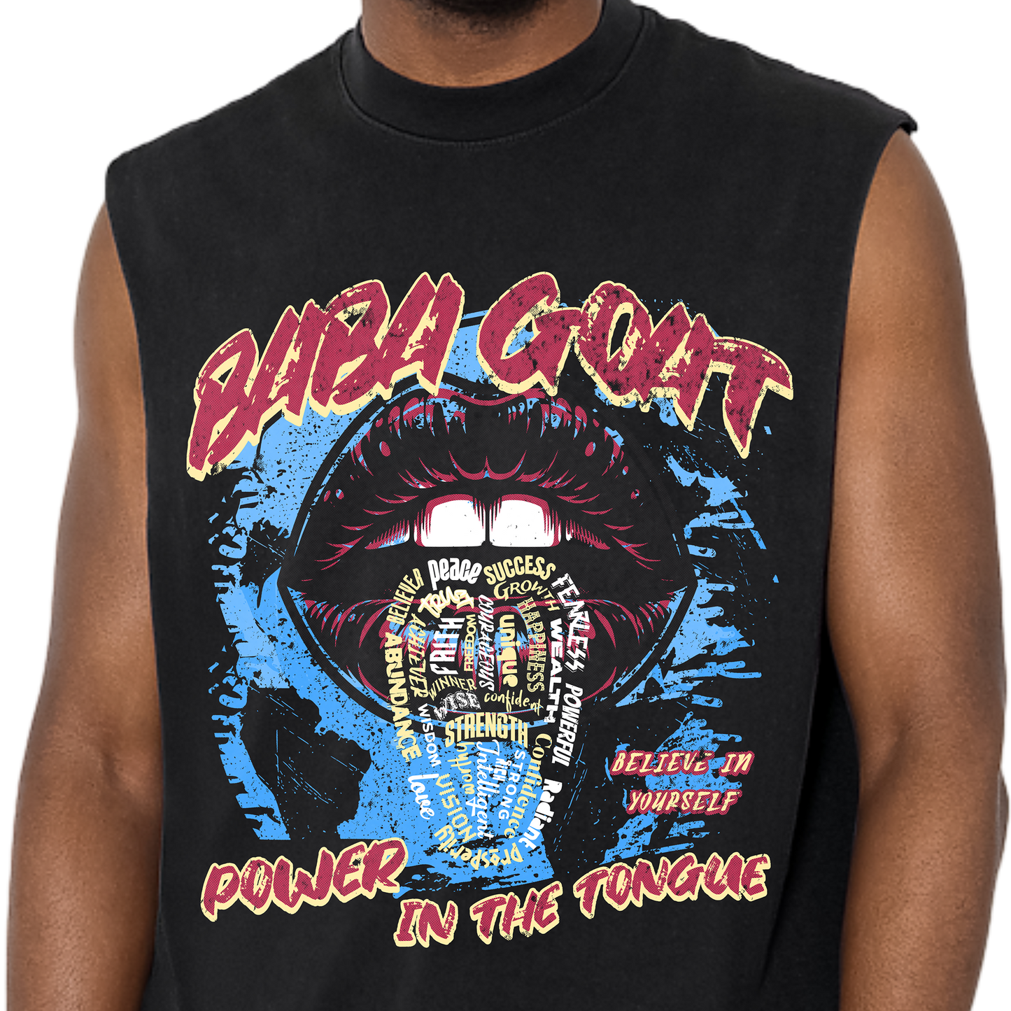 Power Graphic Tank Top – Sleeveless Streetwear | BABA GOAT