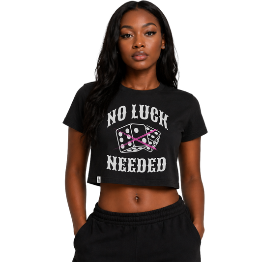 No Luck Needed Cropped Tee