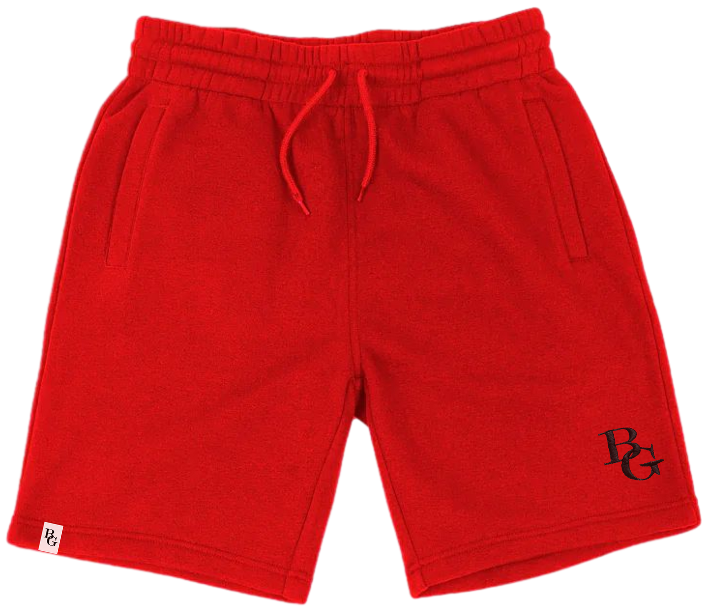 BLACK STITCH FLEECE SHORTS