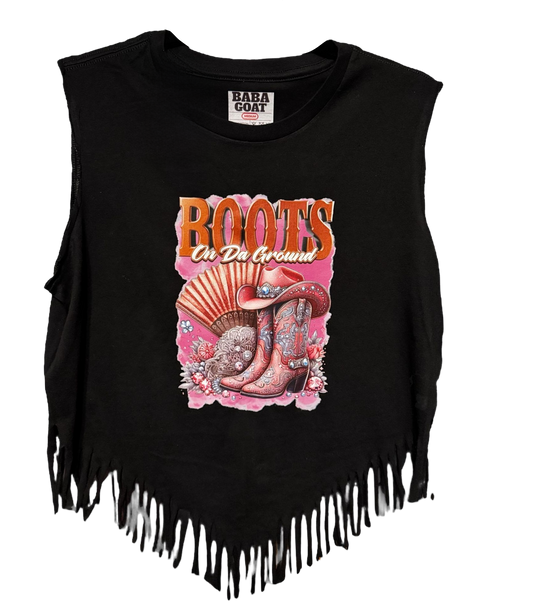 Pink Boots (2 for $35) Fringe Top