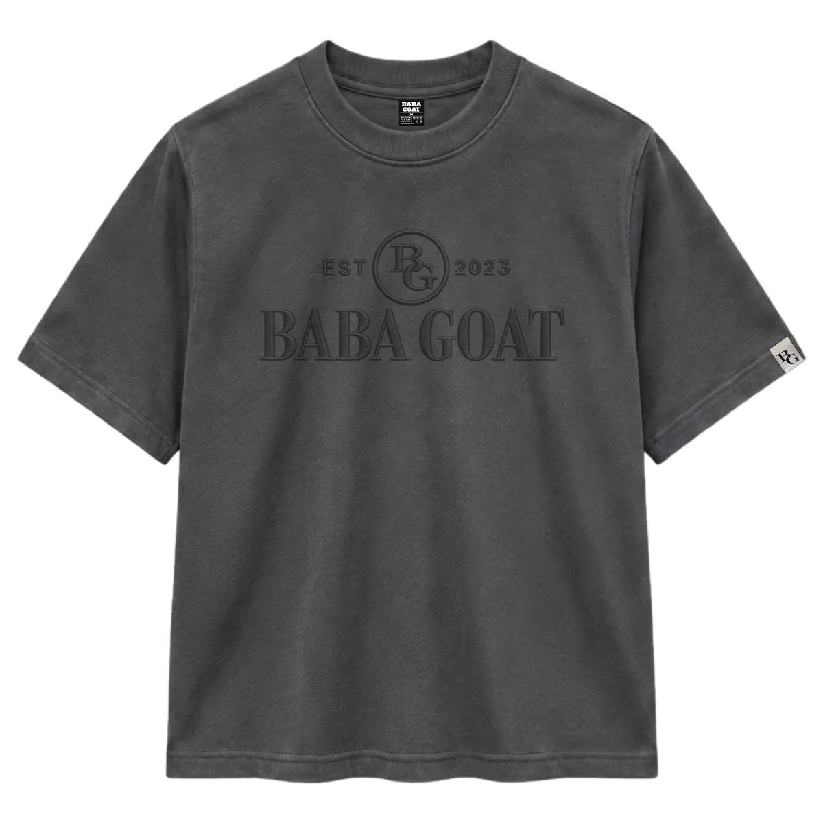 BABA GOAT Signature Embroidered Heavyweight Tee