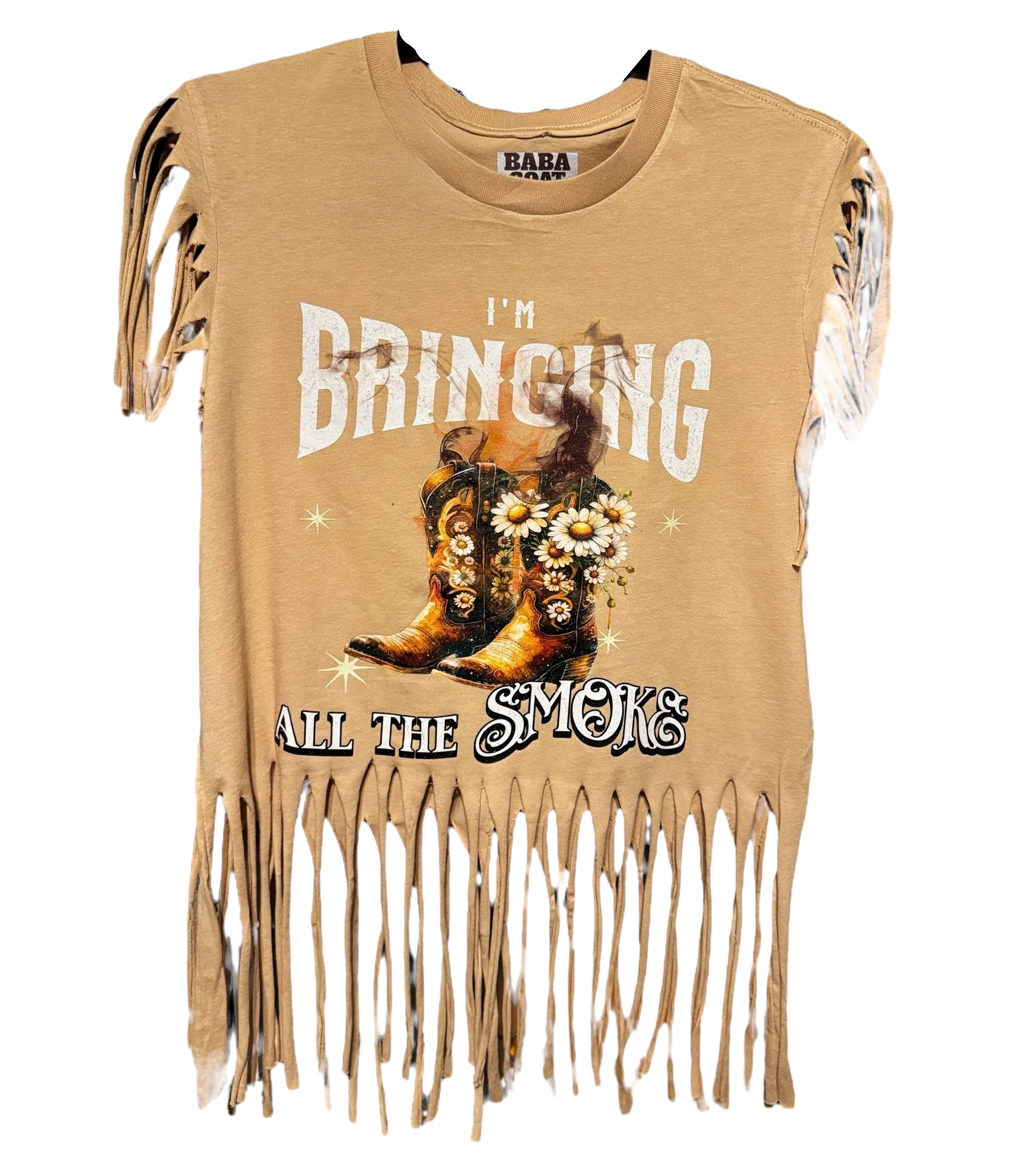 "Smoke"(2 for $35) Fringe Top