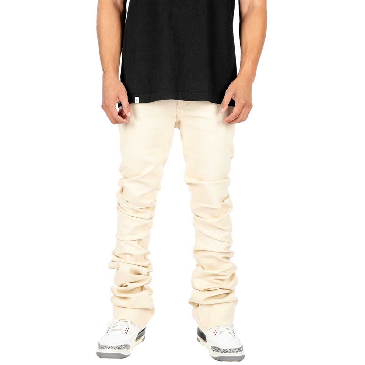 Stacked Skinny Flared Jeans