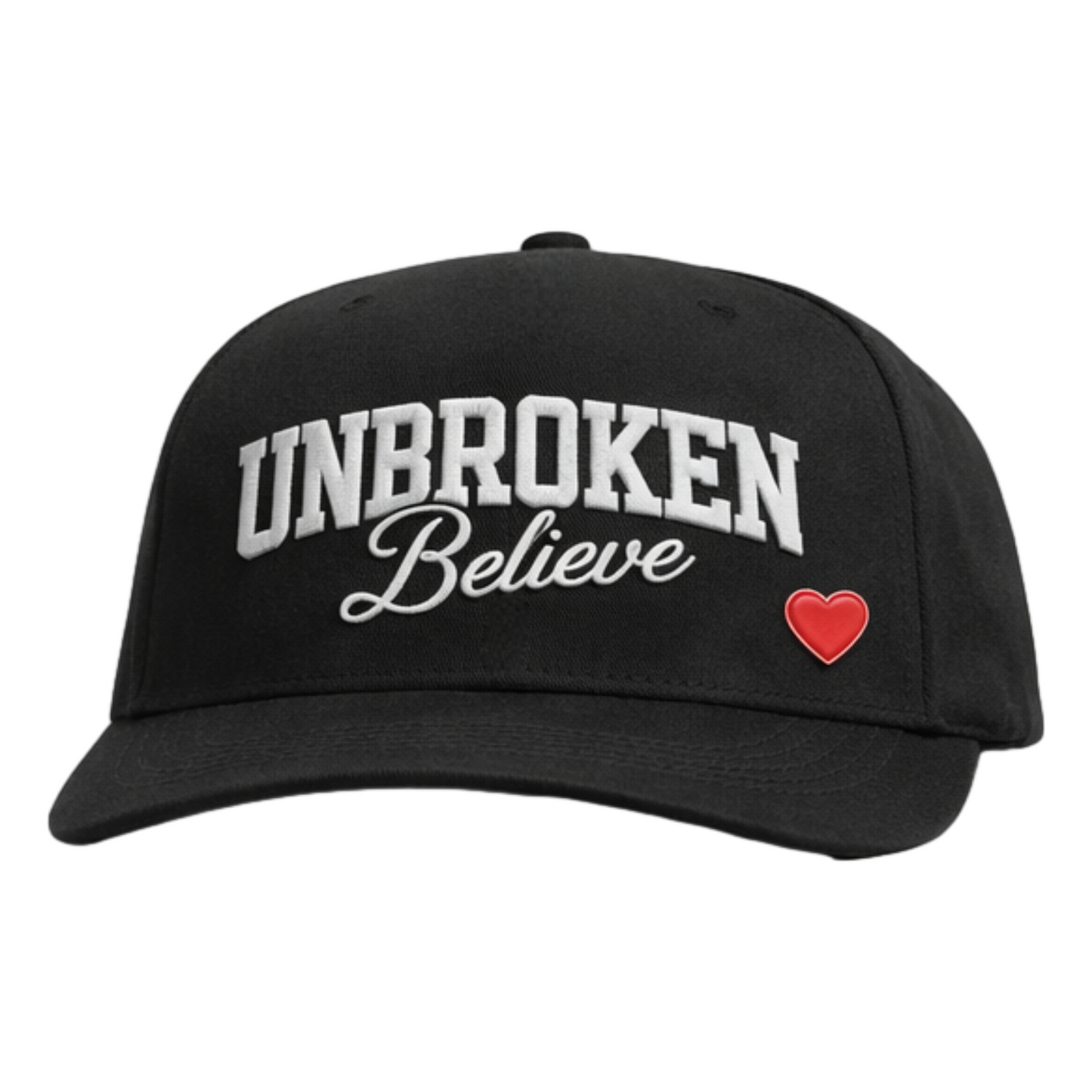 UNBROKEN Snapback Hat – Embroidered Streetwear Cap w/ Heart Pin | BABA GOAT