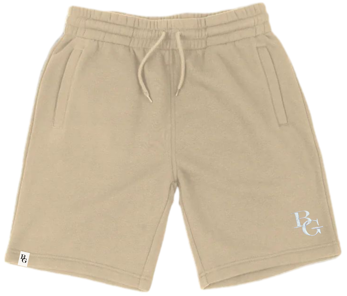 WHITE STITCH FLEECE SHORTS