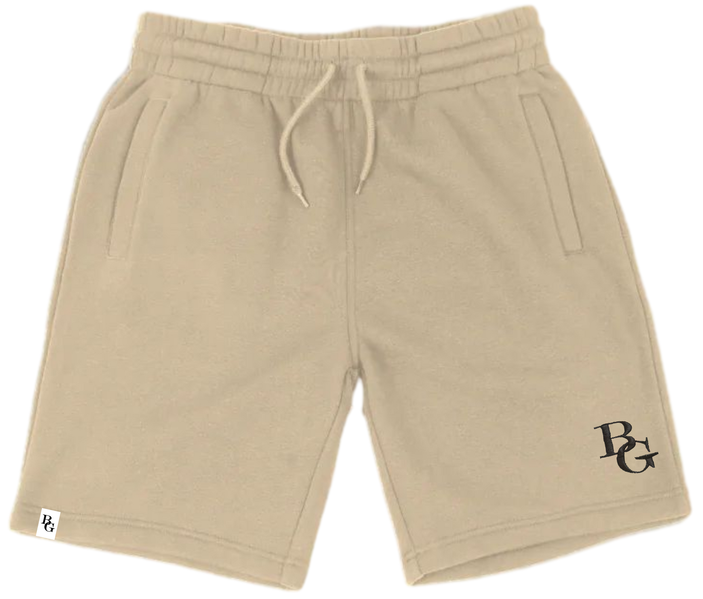 BLACK STITCH FLEECE SHORTS