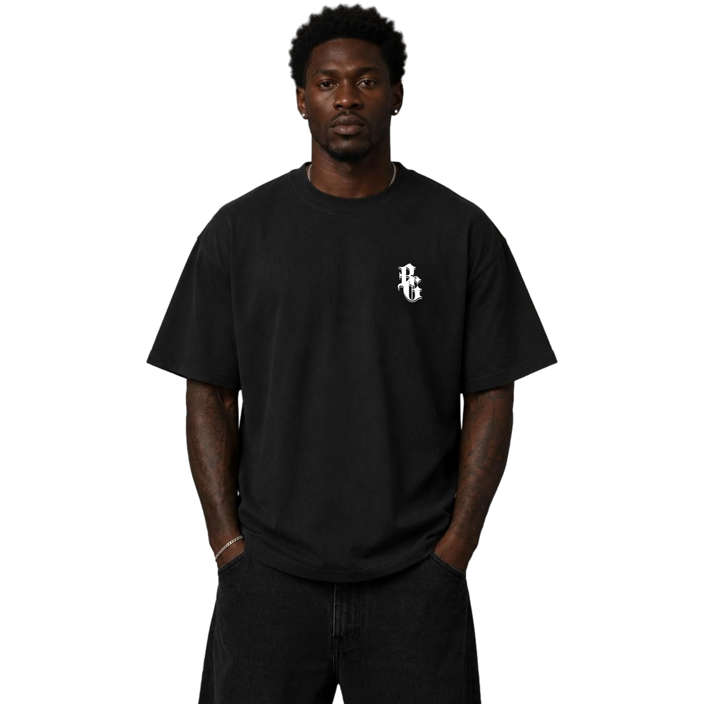 CURVED SHOULDER OVERSIZED T-Shirt